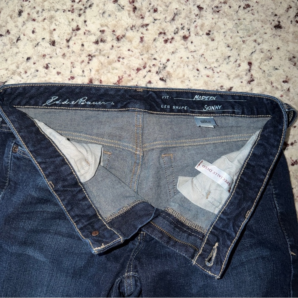Eddie Bauer Modern Skinny Jeans Size 10 Dark Wash Women’s Jeans Stretch EUC - Picture 4 of 13